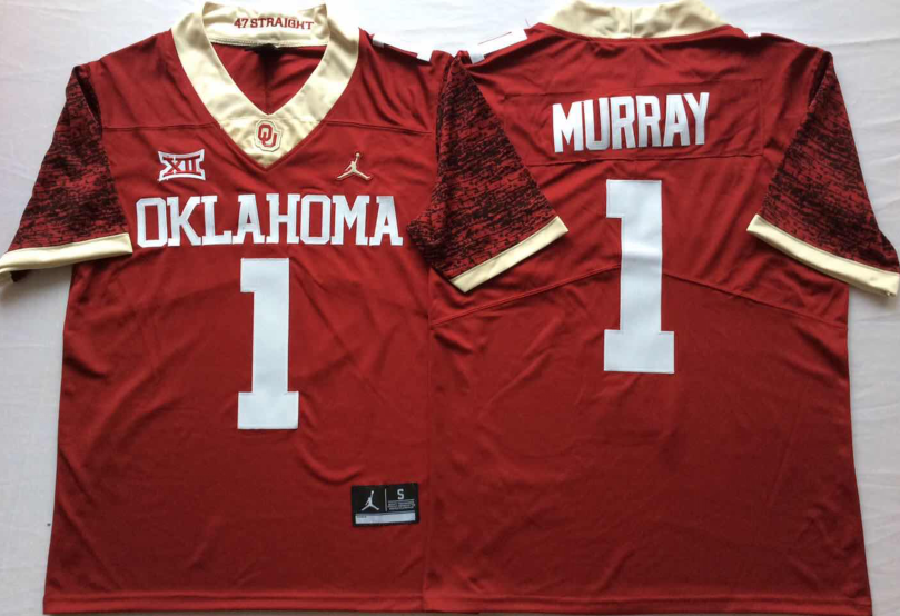 NCAA Men Oklahoma Sooners Red Limited #1 MURRAY->ncaa teams->NCAA Jersey
